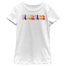 Girl's Lost Gods Gymnastics Rainbow Text T-Shirt