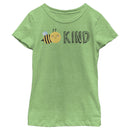 Girl's Lost Gods Bee Kind Cartoon Motto T-Shirt