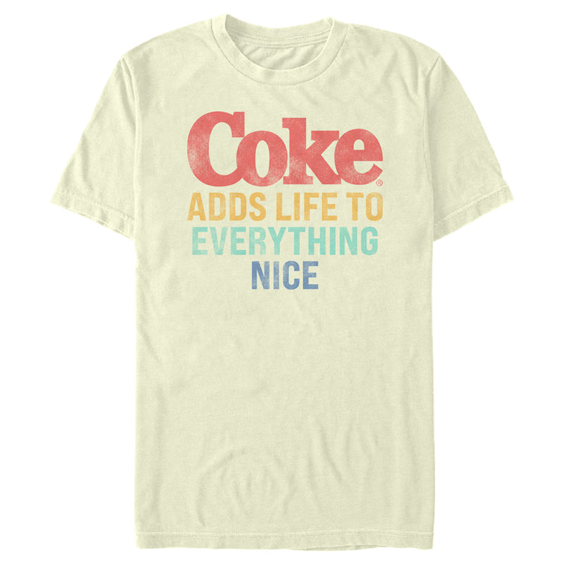 Men's Coca Cola Unity Adds Life to Everything Nice Logo T-Shirt