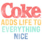 Junior's Coca Cola Unity Adds Life to Everything Nice Logo T-Shirt