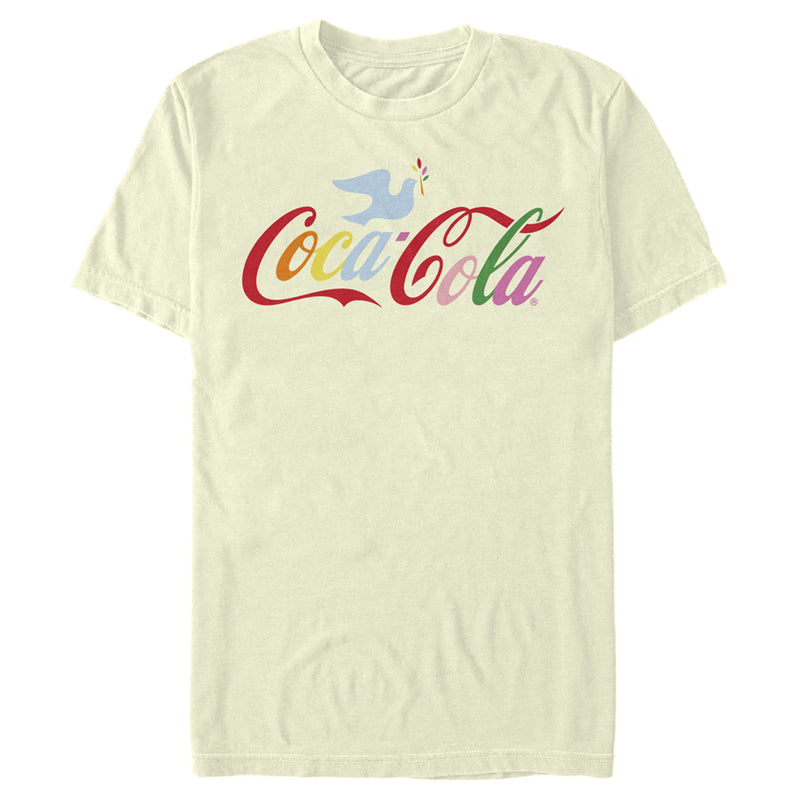 Men's Coca Cola Unity Rainbow Dove Logo T-Shirt