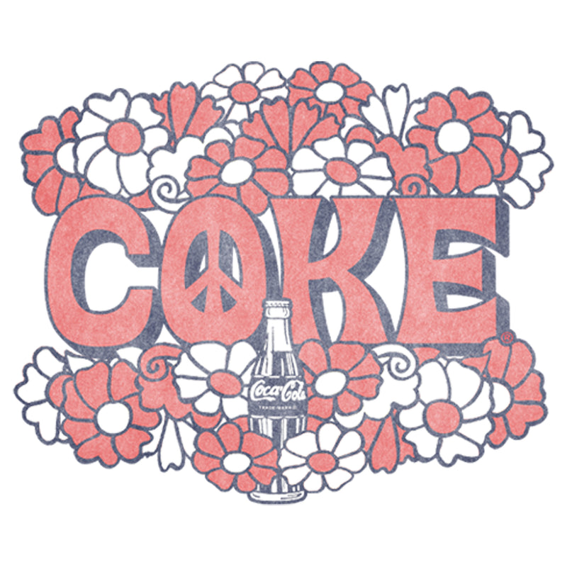 Junior's Coca Cola Unity Floral Logo T-Shirt