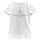 Girl's Cruella House of Baroness London Logo Gold T-Shirt