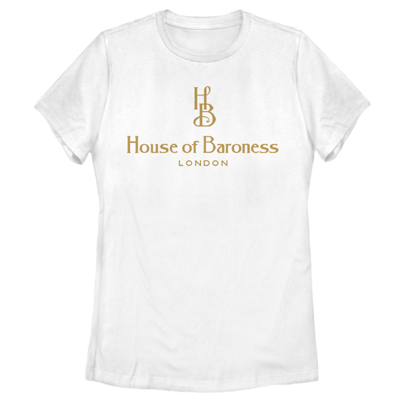 Women's Cruella House of Baroness London Logo Gold T-Shirt