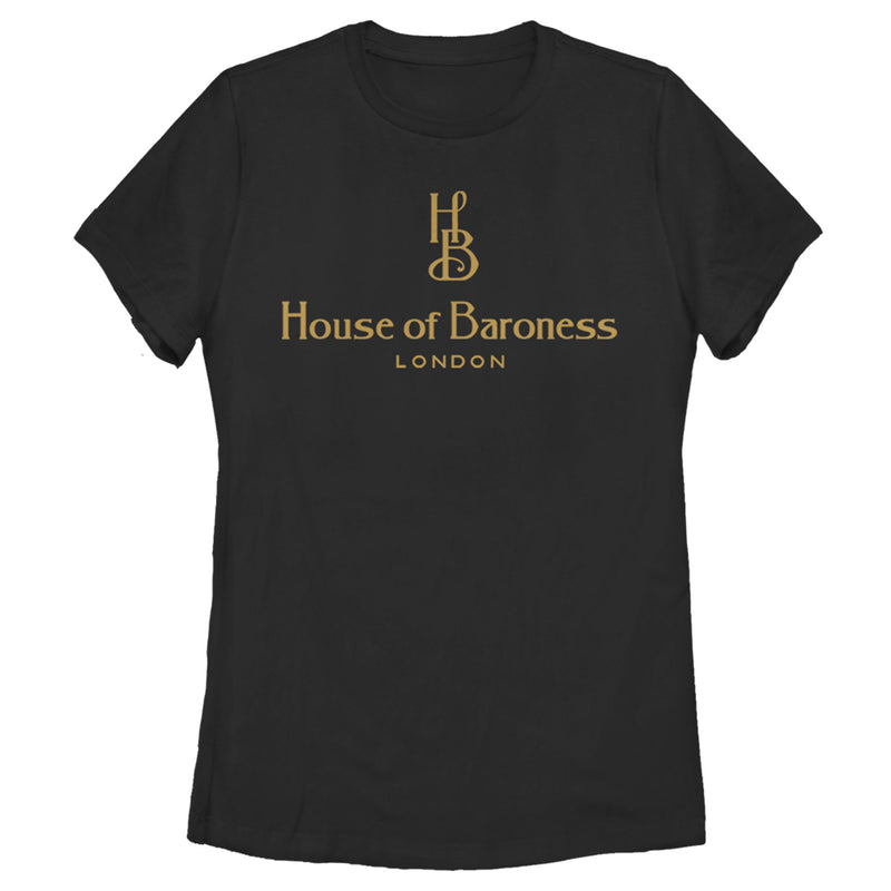 Women's Cruella House of Baroness London Logo Gold T-Shirt