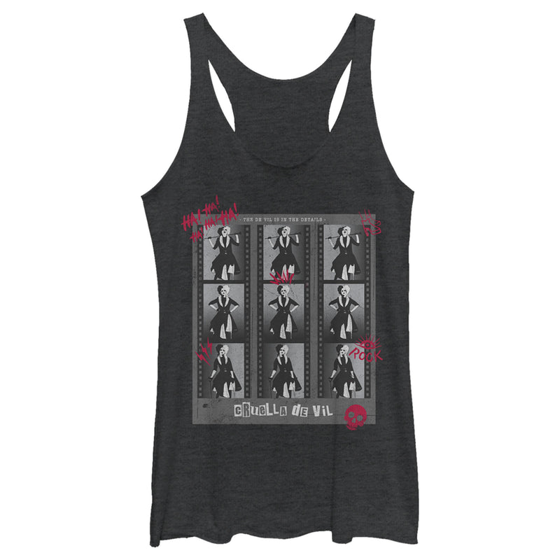 Women's Cruella Photo Negatives Racerback Tank Top