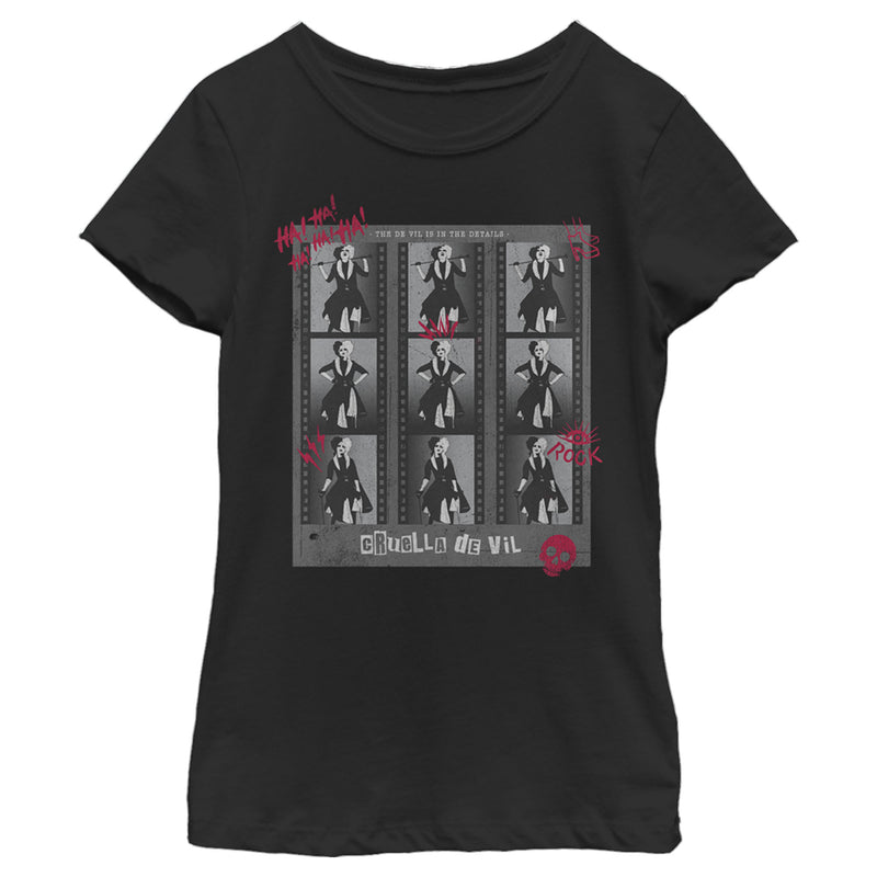 Girl's Cruella Photo Negatives T-Shirt