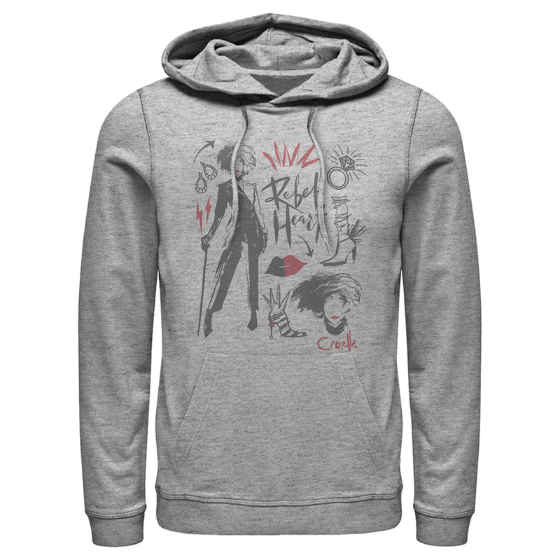 Men's Cruella Fashion Drawings Pull Over Hoodie