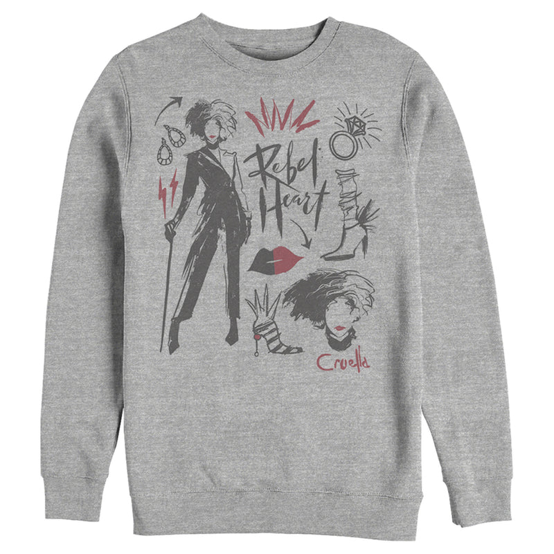 Men's Cruella Fashion Drawings Sweatshirt