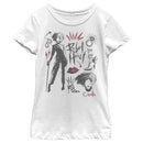 Girl's Cruella Fashion Drawings T-Shirt
