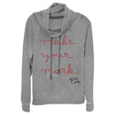 Junior's Cruella Make Your Mark Cowl Neck Sweatshirt