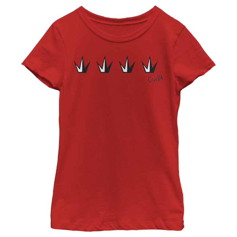 Girl's Cruella Crowns Logo T-Shirt