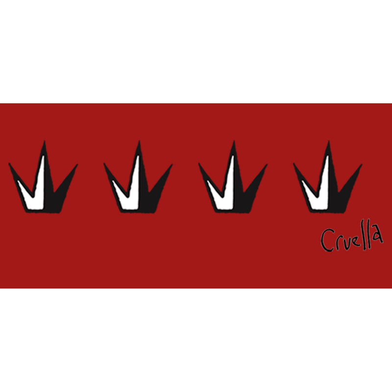 Junior's Cruella Crowns Logo T-Shirt