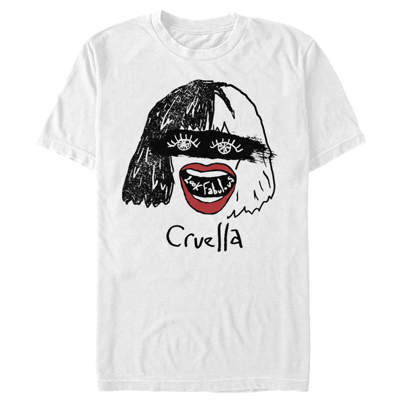 Men's Cruella Look Fabulous Drawing T-Shirt