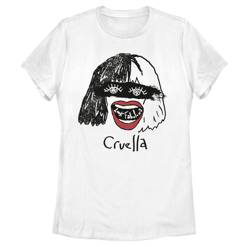 Women's Cruella Look Fabulous Drawing T-Shirt