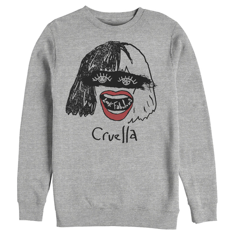 Men's Cruella Look Fabulous Drawing Sweatshirt