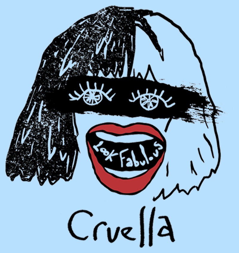 Men's Cruella Look Fabulous Drawing T-Shirt