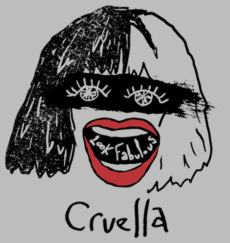 Men's Cruella Look Fabulous Drawing T-Shirt