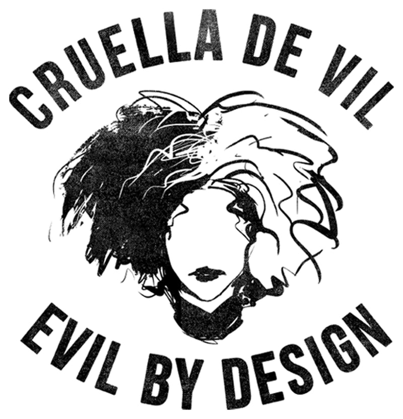 Men's Cruella Evil By Design Sketch Long Sleeve Shirt