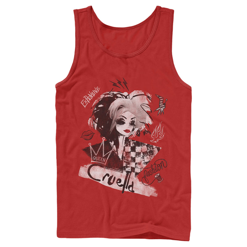 Men's Cruella Fashion Sketch Tank Top