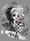 Women's Cruella Fashion Sketch Racerback Tank Top