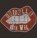 Men's Cruella Distressed Red Lips Logo T-Shirt