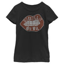 Girl's Cruella Distressed Red Lips Logo T-Shirt