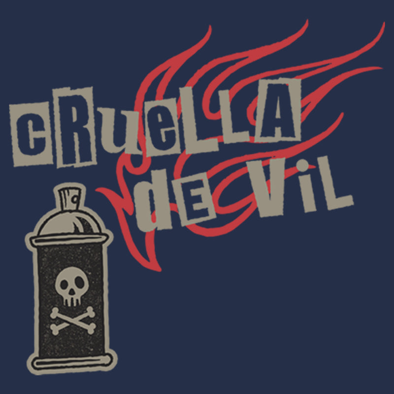 Men's Cruella Spray Flames Logo T-Shirt