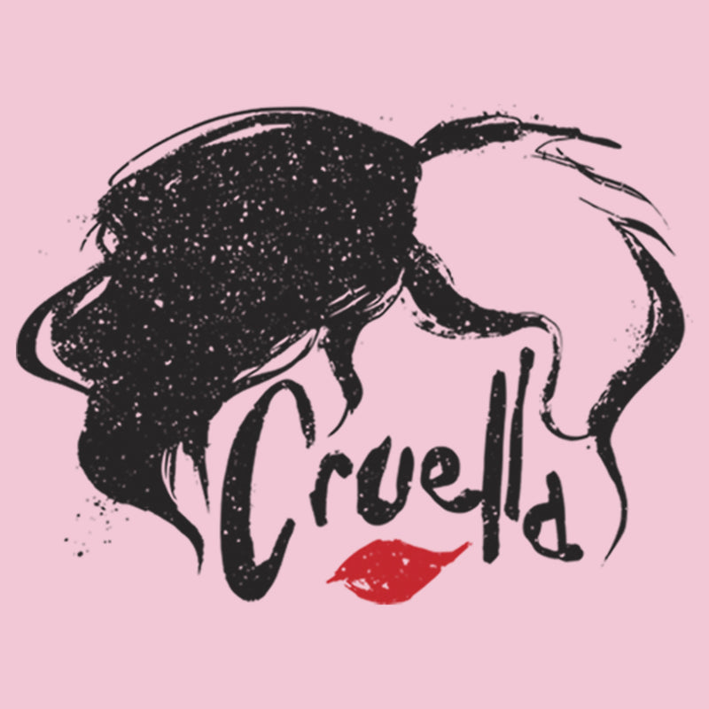 Girl's Cruella Red Lips Logo T-Shirt