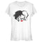 Junior's Cruella Red Lips Logo T-Shirt