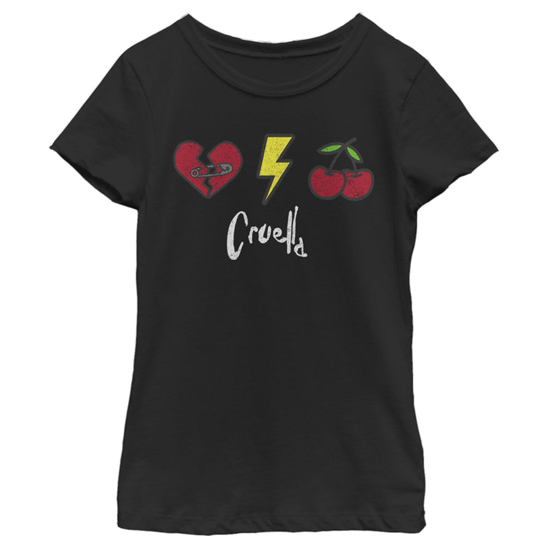 Girl's Cruella Patches Logo T-Shirt