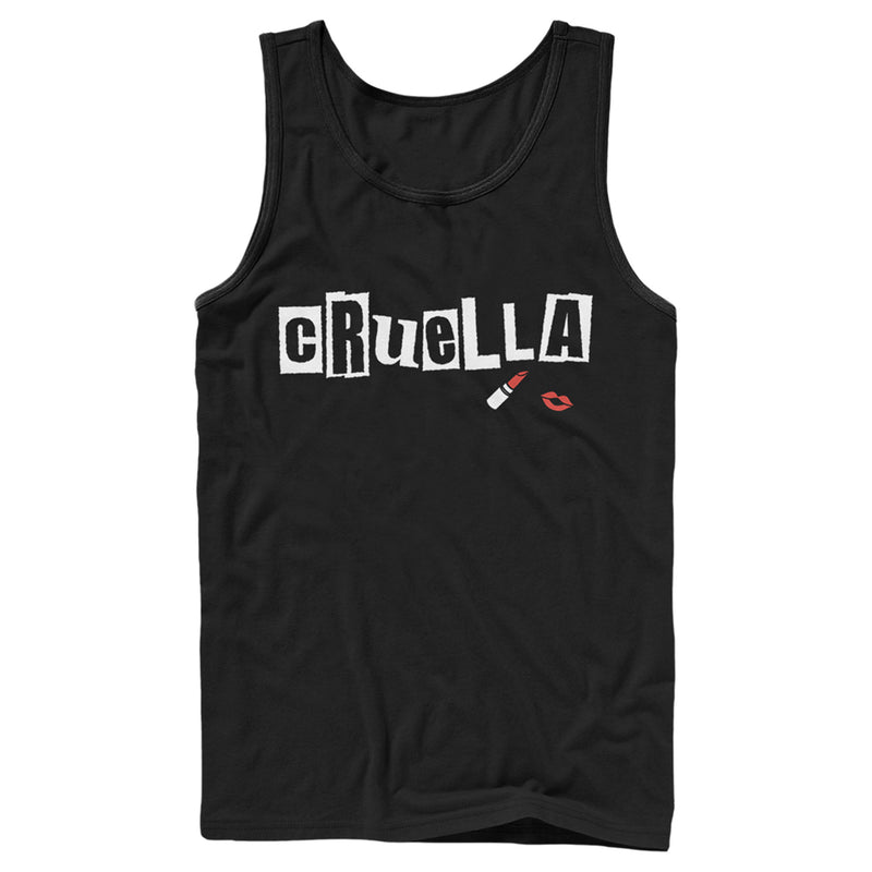 Men's Cruella Lipstick Logo Tank Top