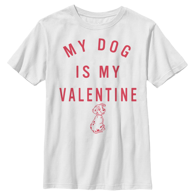 Boy's One Hundred and One Dalmatians My Dog is My Valentine T-Shirt