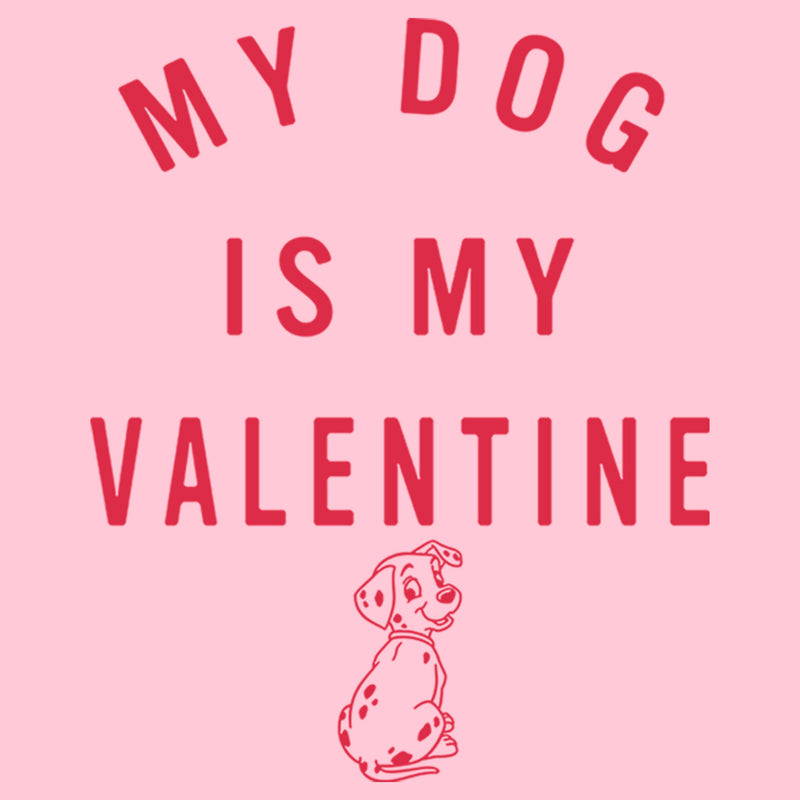 Girl's One Hundred and One Dalmatians My Dog is My Valentine T-Shirt
