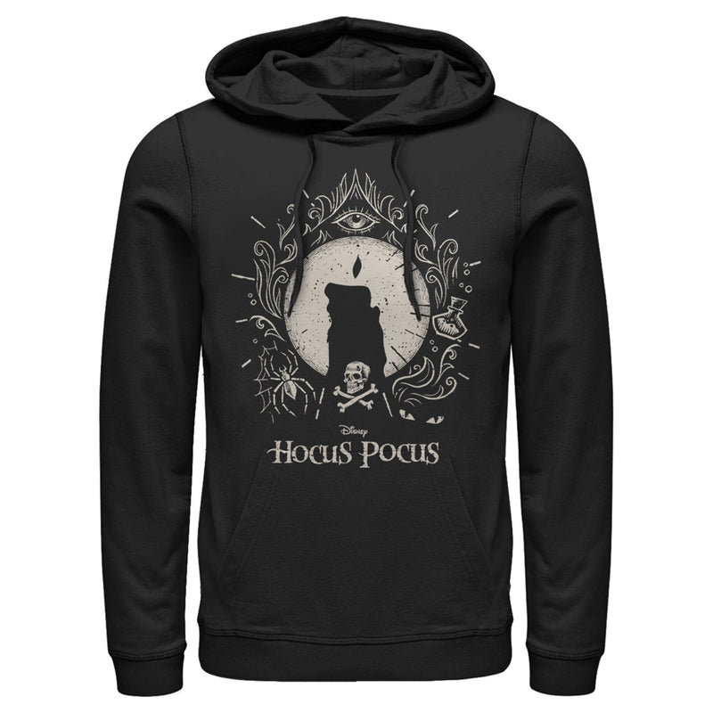 Men's Hocus Pocus Black Flame Candle Pull Over Hoodie