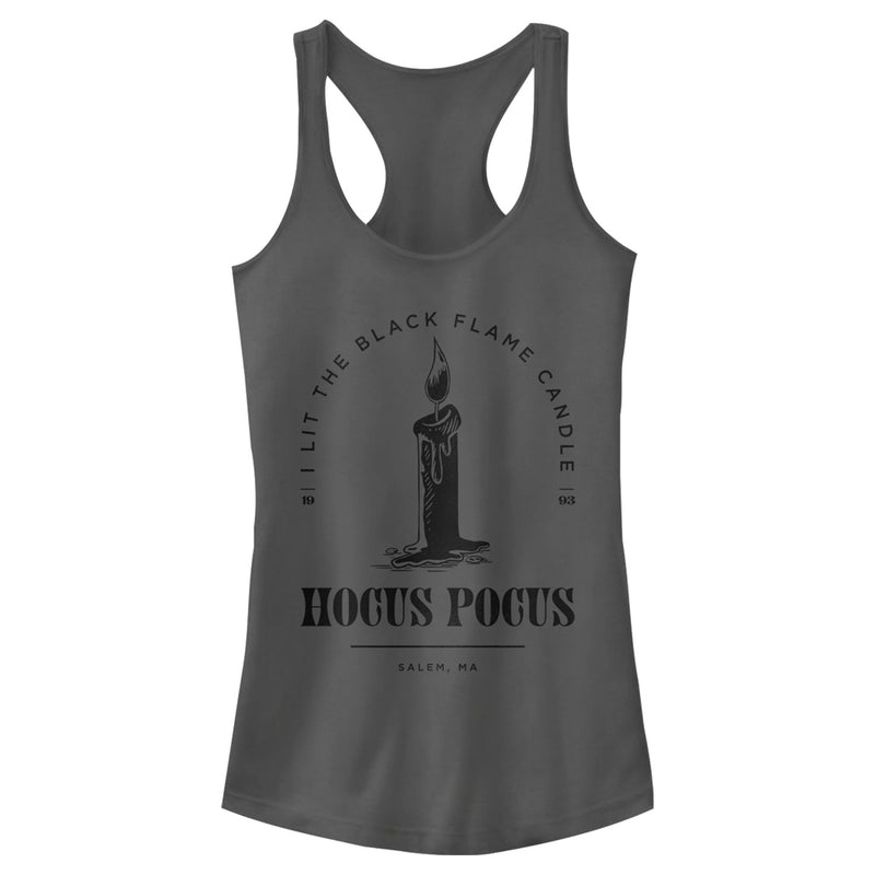 Junior's Hocus Pocus I Lit Flame Candle Racerback Tank Top