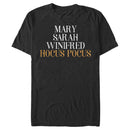 Men's Hocus Pocus Sanderson Sister Names T-Shirt