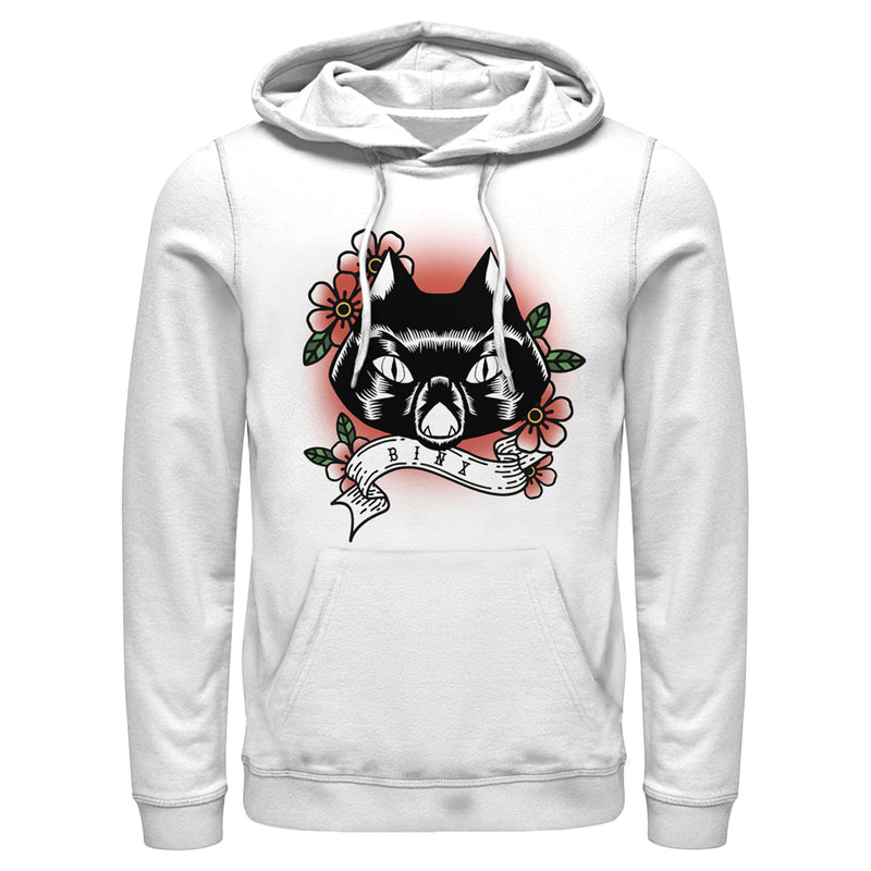 Men's Hocus Pocus Binx Flower Tattoo Pull Over Hoodie