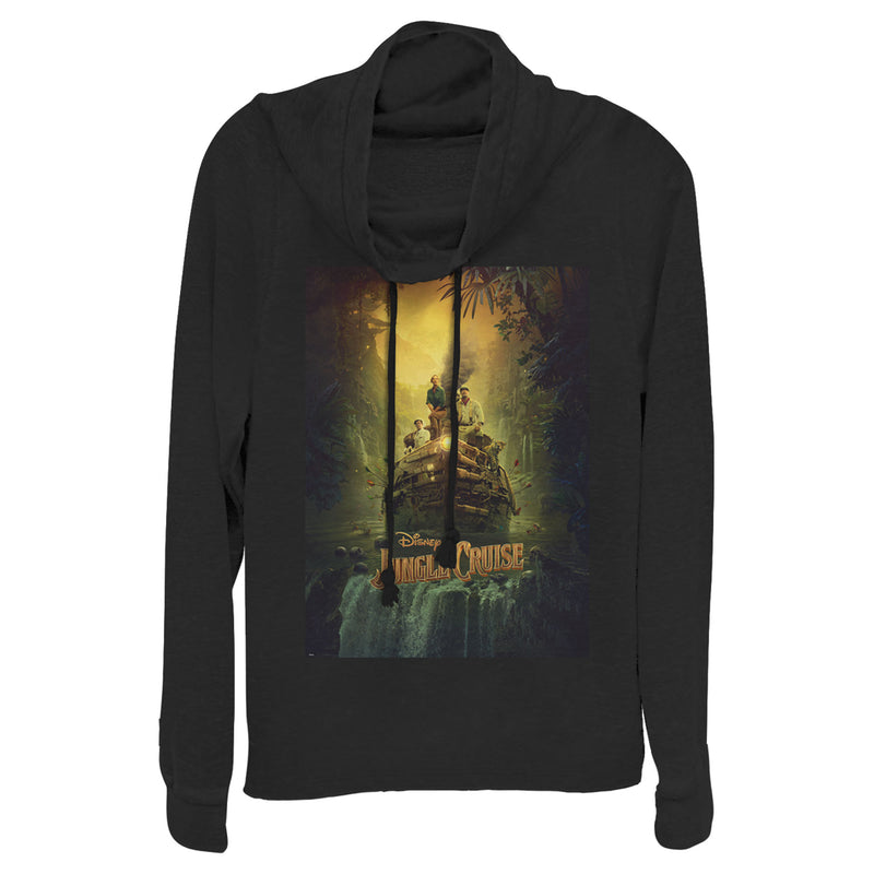 Junior's Jungle Cruise Movie Poster Cowl Neck Sweatshirt