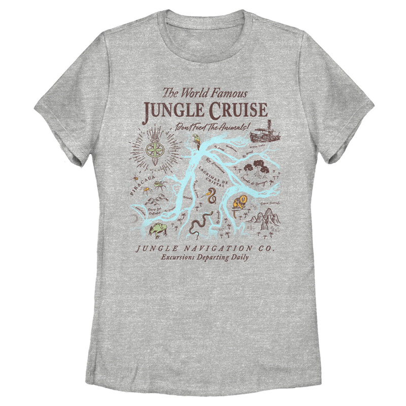 Women's Jungle Cruise Excursion Map T-Shirt