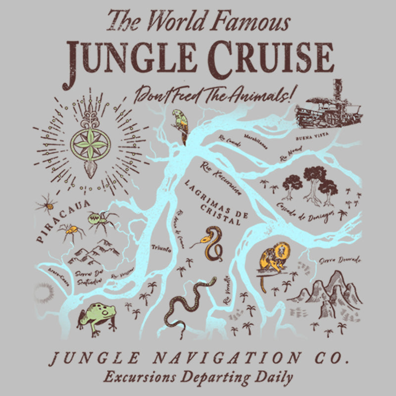 Women's Jungle Cruise Excursion Map T-Shirt