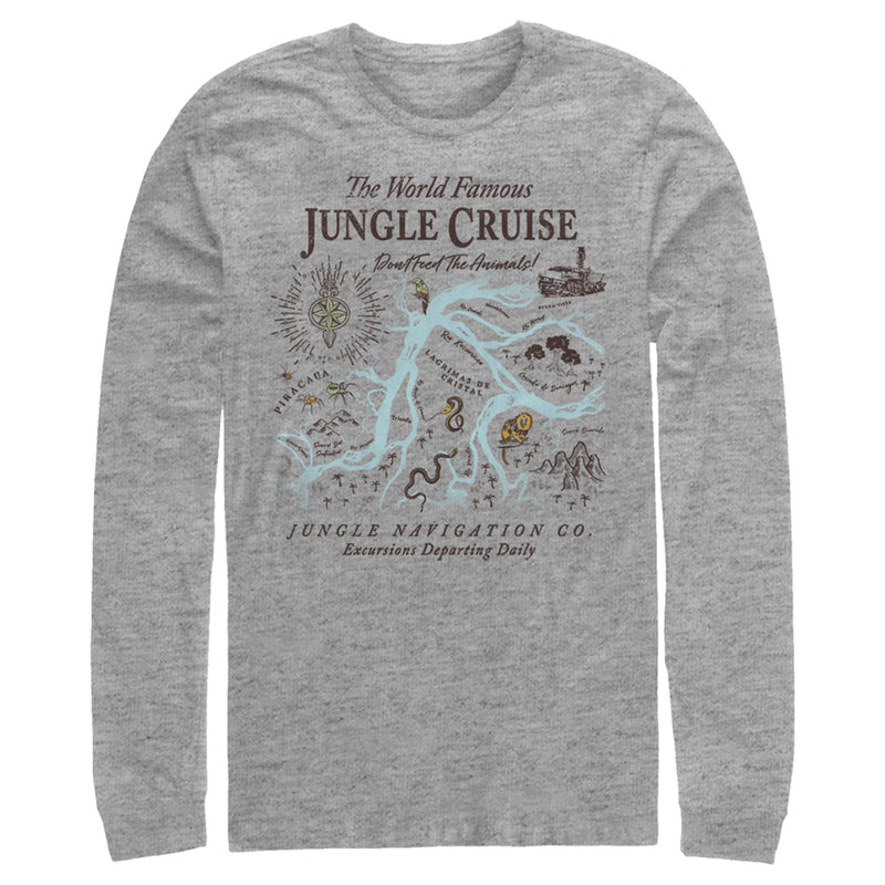 Men's Jungle Cruise Excursion Map Long Sleeve Shirt