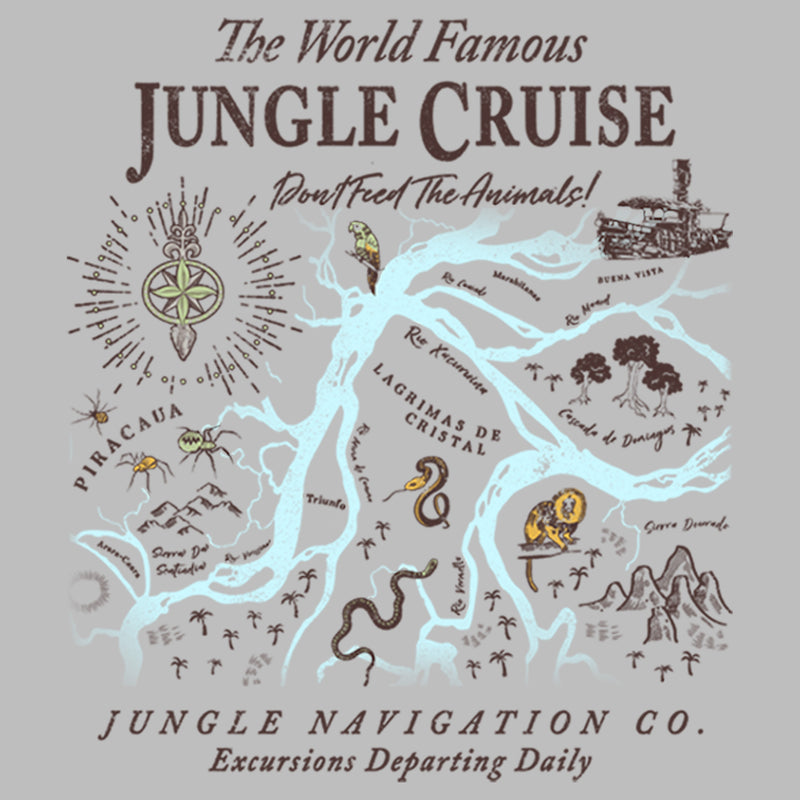 Men's Jungle Cruise Excursion Map Long Sleeve Shirt
