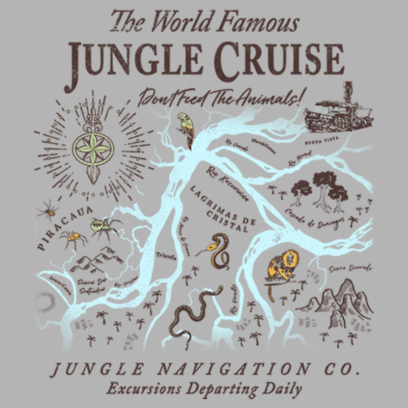 Men's Jungle Cruise Excursion Map Pull Over Hoodie