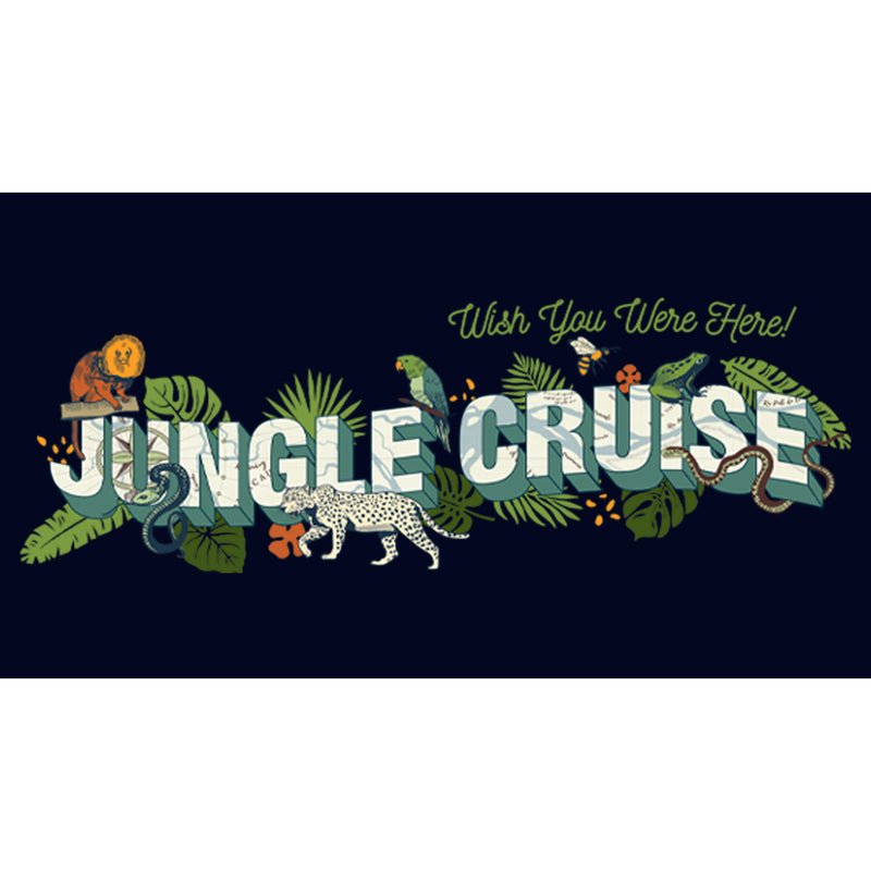 Men's Jungle Cruise Wish You Were Here Postcard Logo T-Shirt