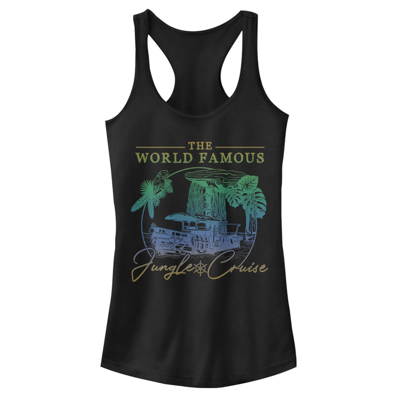 Junior's Jungle Cruise The World Famous La Quila Ombre Racerback Tank Top