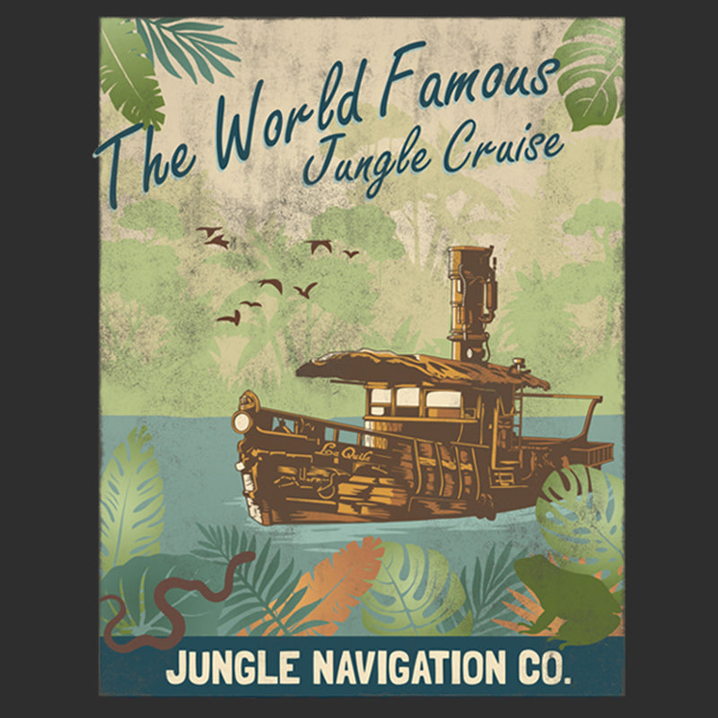 Women's Jungle Cruise La Quila Retro Poster Racerback Tank Top