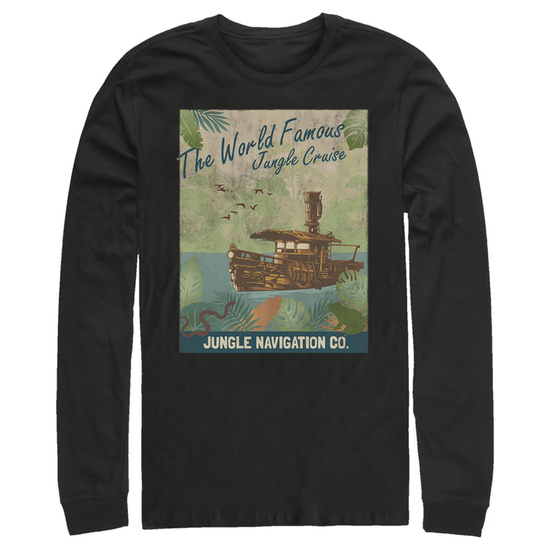 Men's Jungle Cruise La Quila Retro Poster Long Sleeve Shirt