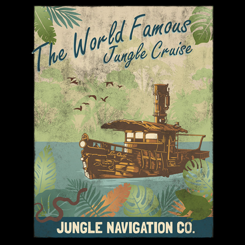 Men's Jungle Cruise La Quila Retro Poster T-Shirt