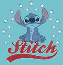 Girl's Lilo & Stitch Red, White, and Blue Stars T-Shirt